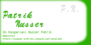 patrik nusser business card